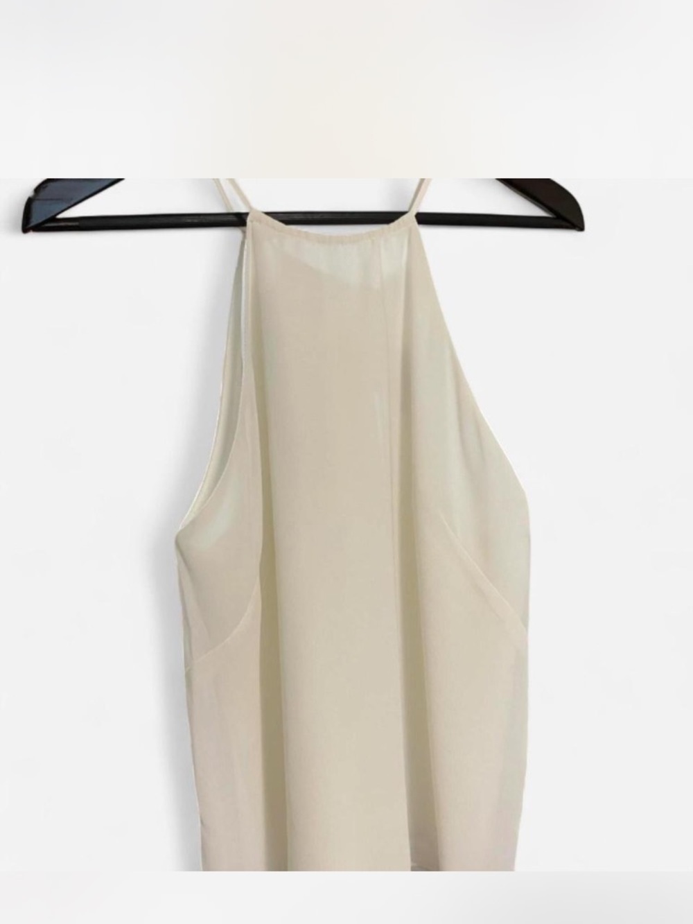 Revelry Cream High-Neck Tank Top Adjustable Bridesmaid Formal Wedding Size S